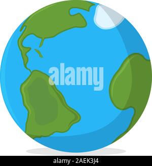 L'icône de la terre. Symbole, icône et d'un insigne. Cartoon Vector illustration. Illustration de Vecteur
