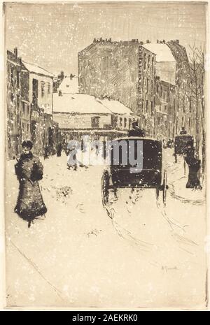 Norbert Goeneutte, Boulevard Clichy dans la neige (le Boulevard Clichy par un temps de neige), 1876 Boulevard Clichy dans la neige (le Boulevard Clichy par un temps de neige) ; 1876date Banque D'Images