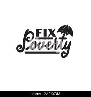 Fixer la composition texte lettrage en noir isolé sur fond blanc Illustration de Vecteur