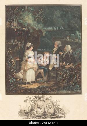 Philibert-Louis Debucourt, Annette et Lubin, 1789 Annette et Lubin ; 1789date Banque D'Images