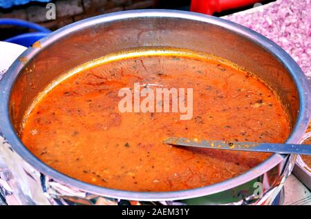 Chole ou de pois chiches, de délicieux curry punjabi chole curry servi dans indian wedding Banque D'Images