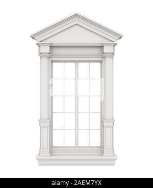 Châssis de fenêtre classique isolé Banque D'Images