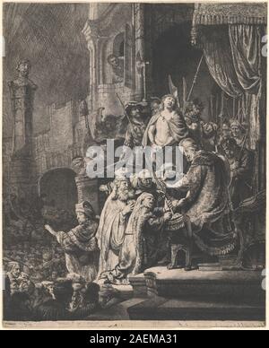 Rembrandt van Rijn, le Christ devant Pilate - Grande Plaque, 1636, le Christ devant Pilate : Grande Plaque ; date de 1636 Banque D'Images