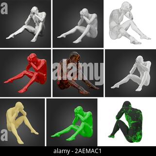 Le rendu 3d illustration des droits de Banque D'Images