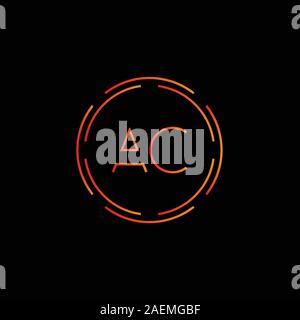 Lettre AC initial avec le logo d'affaires moderne créative Typographie Vector Modèle. Résumé de création logo lettre AC vecteur. Illustration de Vecteur