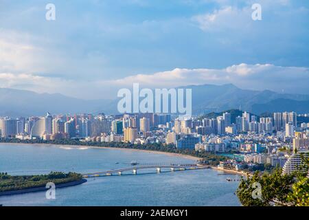 Chine Hainan Island Paysage coucher de soleil vue sur la mer Banque D'Images