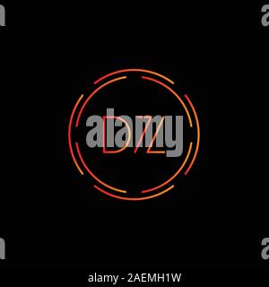 DZ initiale Lettre avec logo Entreprise moderne créative Typographie Vector Modèle. Résumé de création logo Lettre DZ vecteur. Illustration de Vecteur