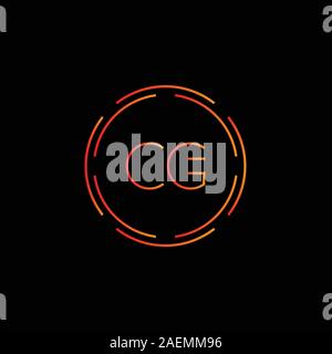 Lettre avec logo CG initial d'affaires moderne créative Typographie Vector Modèle. Résumé de création logo Lettre CG vecteur. Illustration de Vecteur