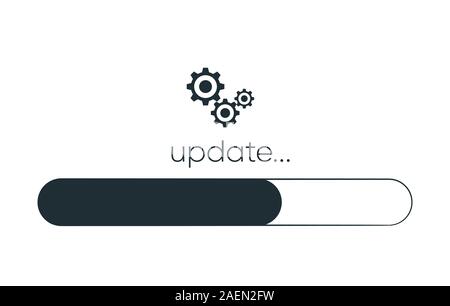 Design plat moderne, illustration vectorielle, notion de progrès de l'application de mise à niveau, pour l'icône graphique et web design. Illustration de Vecteur