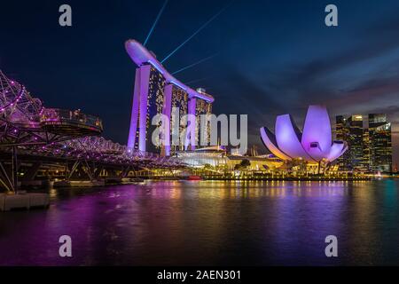 Marina Bay Sands à Singapour Banque D'Images