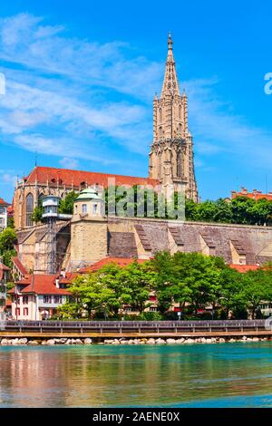 La cathédrale de Berne ou Berner Munster réformé suisse est une cathédrale dans la vieille ville de Berne en Suisse Banque D'Images