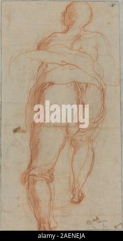 Taddeo Zuccaro, un homme vu de dos (verso), c 1555, un homme vu de dos [verso] ; ch. 1555 Banque D'Images