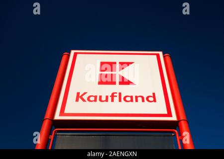 L'hypermarché Kaufland logo allemand Banque D'Images