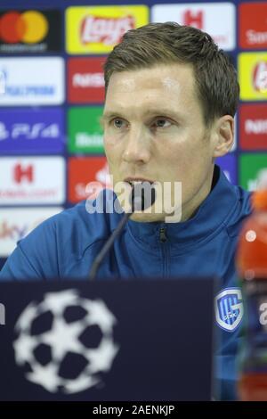 Napoli, Italie. 09Th Dec, 2019. Conférence de presse avant le match SSC Napoli ECL vs KRC Genk. Dans photo Hannes Wolf, l'entraîneur du KRC Genk (Photo par Salvatore Esposito/Pacific Press) Credit : Pacific Press Agency/Alamy Live News Banque D'Images