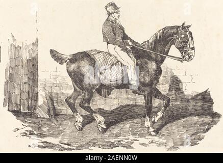 Tableau de Théodore Géricault daté de 1820 représentant un marié monté sur un chariot-cheval, représentant figure, cheval, harnais, chariot, posture, mouvement et style romantique français du début du XIXe siècle. Banque D'Images