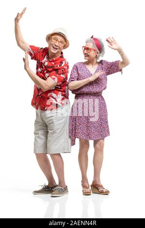 Happy senior couple having fun Banque D'Images