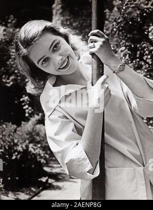 Ingeborg Schöner, deutsche Schauspielerin, Deutschland um 1955. L'actrice allemande Ingeborg Schoener, en Allemagne autour de 1955. Banque D'Images