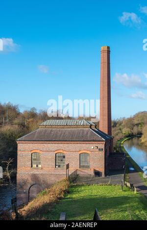 Galton Valley Station de pompage à Smethwick, Midlands de l'eau pompée à partir de la nouvelle ligne principale de l'ancien canal jusqu'à la ligne principale de canal Banque D'Images