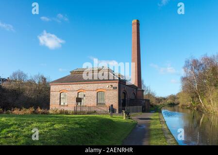 Galton Valley Station de pompage à Smethwick, Midlands de l'eau pompée à partir de la nouvelle ligne principale de l'ancien canal jusqu'à la ligne principale de canal Banque D'Images