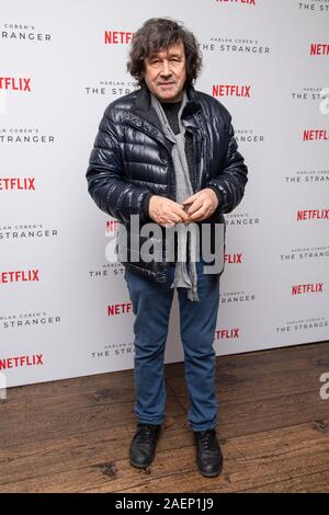 Stephen Rea assistant à l'étranger - d'origine Netflix Appuyez sur le dépistage, l'Hôtel de Soho, Londres. Banque D'Images