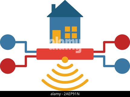 Accueil icône moyeu. Élément simple d'icônes smart home collection. Accueil Création de l'interface utilisateur, l'icône du moyeu ux, apps, logiciels et des infographies Illustration de Vecteur