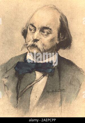 GUSTAVE Flaubert (1821-1880) romancier français Banque D'Images