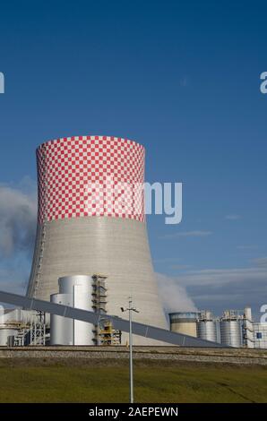 Jaworzno, Silésie, Pologne : Nouveau cadre modernisé de centrales électriques au charbon Jaworzno power plant Banque D'Images