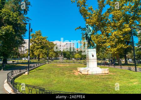 BELGRADE, SERBIE - août 10, 2019 : Statue en place centrale. Belgrade est la capitale de la Serbie. Banque D'Images
