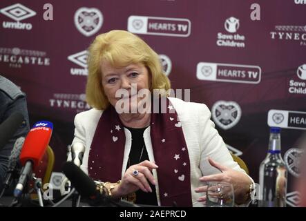 Stade de Murrayfield Édimbourg.Ecosse..UK.10 19 déc. Conférence de presse des coeurs nouveau nouveau manager Daniel Stendel. Pic Montre Coeur Propriétaire Ann Budge. Banque D'Images