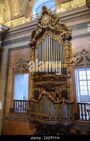 Close-up de l'orgue dans l'Église des clercs, Vitoria, Porto, Nord du Portugal, Portugal Banque D'Images