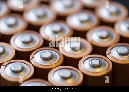 Piles Duracell. Banque D'Images