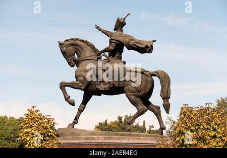 Statue Amir Temur à Tachkent Banque D'Images