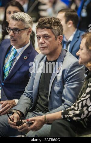 Madrid, Madrid, Espagne. Dec 10, 2019. Alejandro Sanz, célèbre chanteuse, dans la COP25, le Sommet de Madrid. Credit : Celestino Arce Lavin/ZUMA/Alamy Fil Live News Banque D'Images