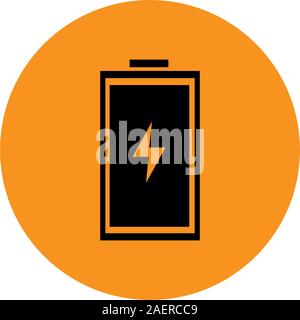 L'icône de la batterie au lithium-ion rechargeable illustration vectorielle. Parfait pour l'icône, signe, symbole, sticker, bouton etc. Illustration de Vecteur