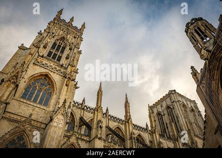 La vue de la cathédrale de York, York, UK Banque D'Images