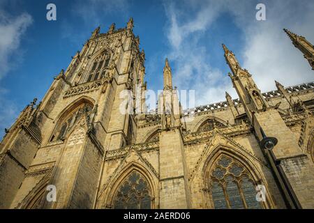 York Minster Cathédrale gothique, York, UK Banque D'Images