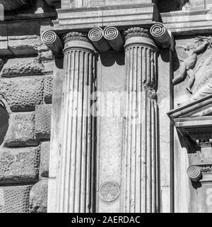 Les colonnes de la Cathédrale, Palais de l'Alhambra, Alhambra, Granada, Espagne Banque D'Images