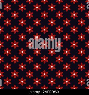 Pétales blanc rouge fleur motif géométrique transparente vecteur. Fond noir. Illustration de Vecteur