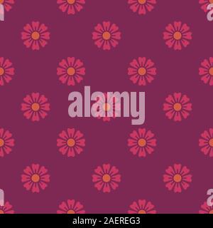 Sakura fleur fleur japonaise géométrique motif transparent background vector. Sombre, la lumière rose. Illustration de Vecteur