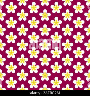 Motif floral vecteur lumineux homogène. Arrière-plan de répétition géométrique grande pour les fonds, des toiles et dessins de tissu. Rose, jaune, couleur blanche. Illustration de Vecteur