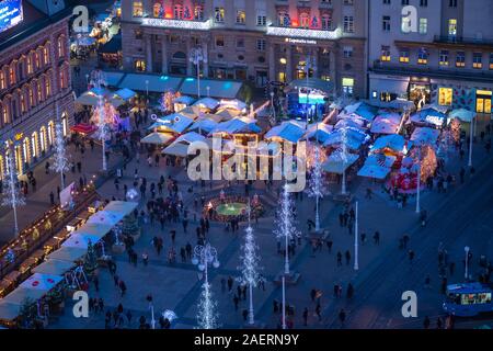 Zagreb en hiver Banque D'Images