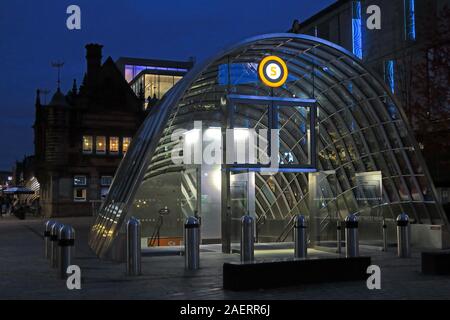 St Enoch, Subway, SPT, canopies en verre, Glasgow, Écosse, Royaume-Uni Banque D'Images