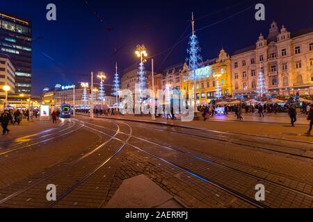 Zagreb en hiver Banque D'Images