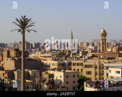 Vue aérienne du Caire, Egypte Banque D'Images