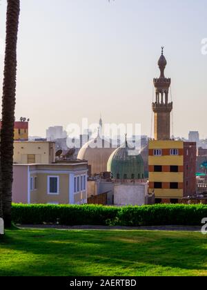 Le Caire, Égypte. Vue depuis le parc Al Azhar Banque D'Images