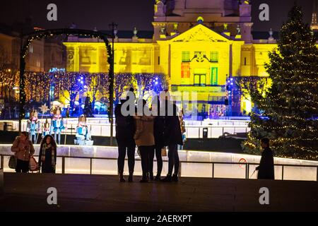 Zagreb en hiver Banque D'Images