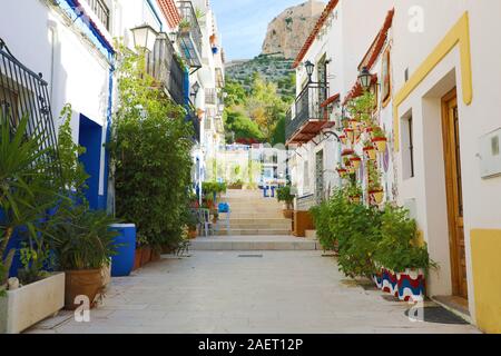 Barrio Santa Cruz à Alicante, Costa Blanca, Espagne Banque D'Images