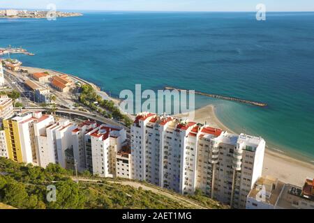 Belle ville d'Alicante, sur la mer Méditerranée, l'Espagne Banque D'Images