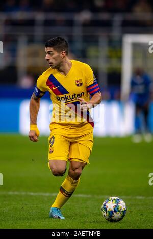 Milan, Italie. 10 Décembre, 2019. Luis Suarez (FC Barcelone) au cours de l'UEFA Champions League 2019 2020 match entre Inter 1-2 FC Barcelone au stade Giuseppe Meazza le 10 décembre 2019 à Milan, Italie. Credit : Maurizio Borsari/AFLO/Alamy Live News Banque D'Images