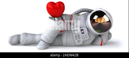Fun astronaute - Illustration 3D Banque D'Images